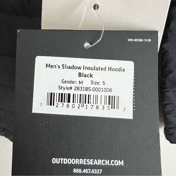 Outdoor Research Men's Shadow Insulated Hoodie Black Size S - Picture 4 of 9